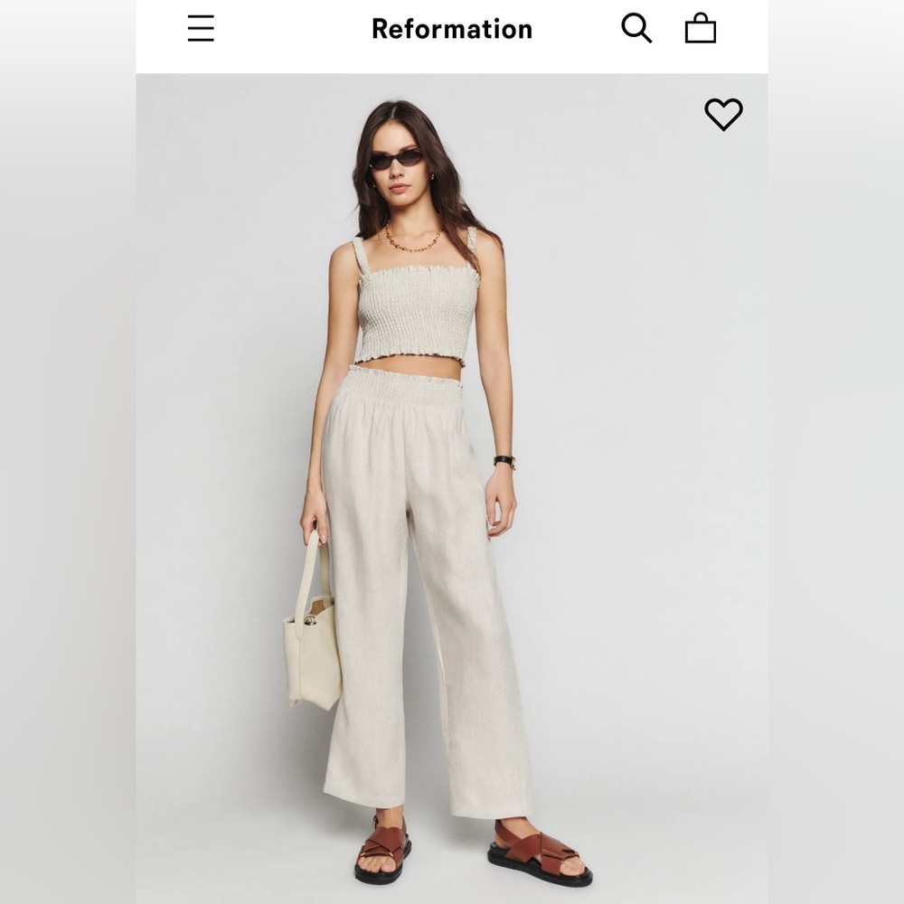 Reformatiom Vera Linen Two Piece size 6
